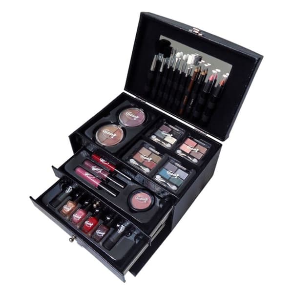 Snygg Essential-kollektion premium sminkfodral presentset - 57 st