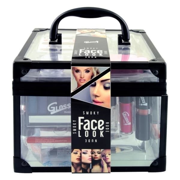 Sminkset - Gloss! - Essential-kollektion - 44 delar - 4 paletter - 4 läppstift - Tillbehör ingår