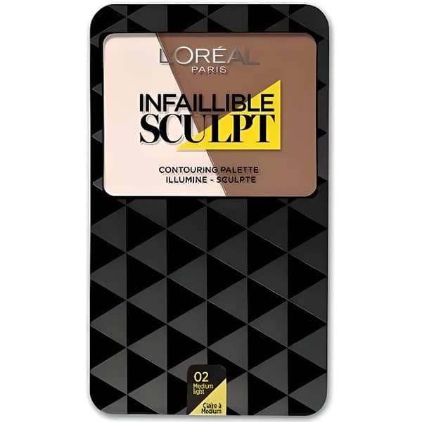 LOREAL INFAILLIBLE SCULPT CONTOURING PALETTE NUMERO 02 CLEAR TO MEDUIM