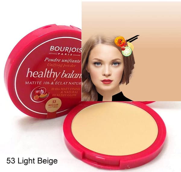 Bourjois Healthy Balance Matte 10H Powder-53 Beige Clair / Light Beige