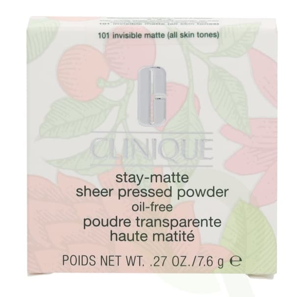 Clinique Stay-Matte Sheer Pressed Powder 7.6 gr #101 Invisible Matte, All Skin Tones