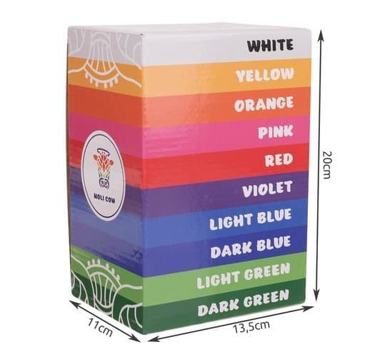 Holi Farvepulver / Festival Pulver - 10x100g