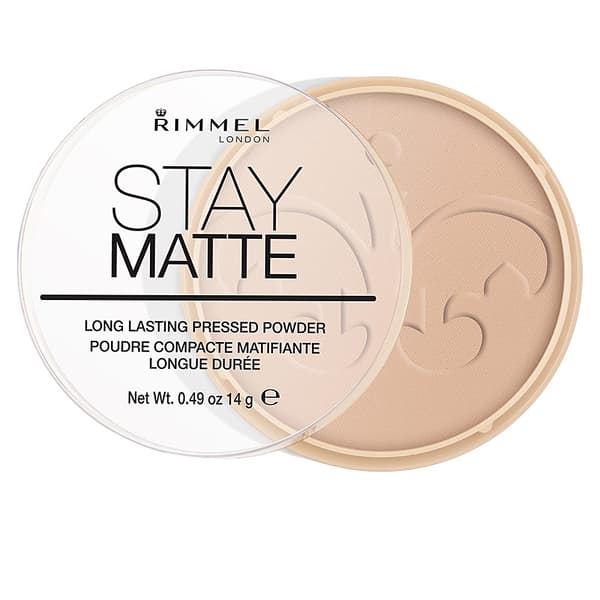 RIMMEL LONDON STAY MATTE compact powder #005-beige silky beige