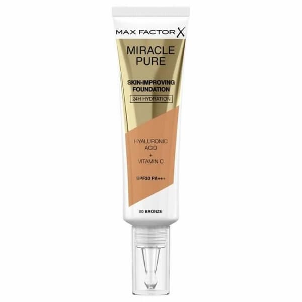 Max Factor Miracle Pure 80 Liquid Makeup Base - Brons SPF 30 (30ml) - 3616302638765