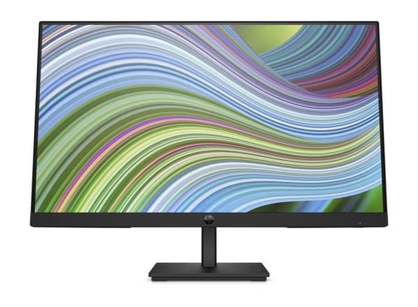 HP P24v G5 FHD-skärm. RGB-färgrymd: NTSC, Färgomfång: 72%. Hållbara tekniker och material: Materialet Svart