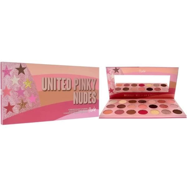 Rude Cosmetics United Pinky Nudes - 21 Palett med Pressade Pigment och Skuggor för Kvinnor 0.74 oz Ögonskugga