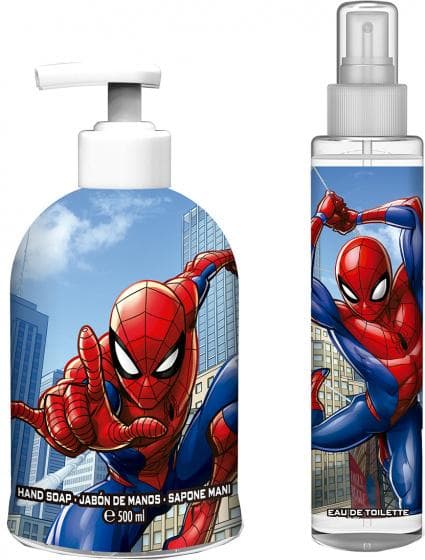 doftset Spider-Man junior 650 ml ljusblå/vit 2-delad