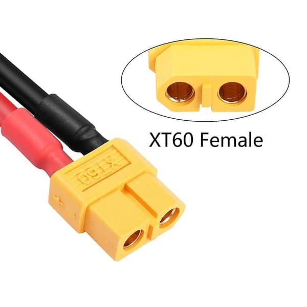 XT60 A O rengasliitin XT60 naaras O-rengas 1Mt 12AWG silikonilangalla, FPV Drone Racingille (1Mt) - Lisävarusteet kaukosäätimen lelukaapeliin
