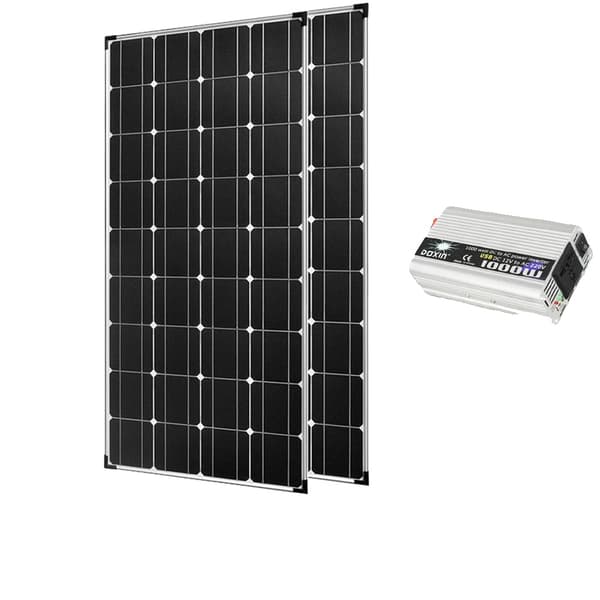 Monokristallinen aurinkopaneelisarja, 150W paneelit, 12V/24V ohjain,450w
