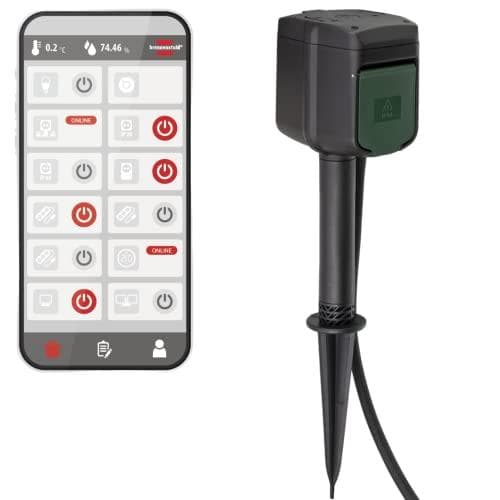 Brennenstuhl WiFi garden socket with ground pin