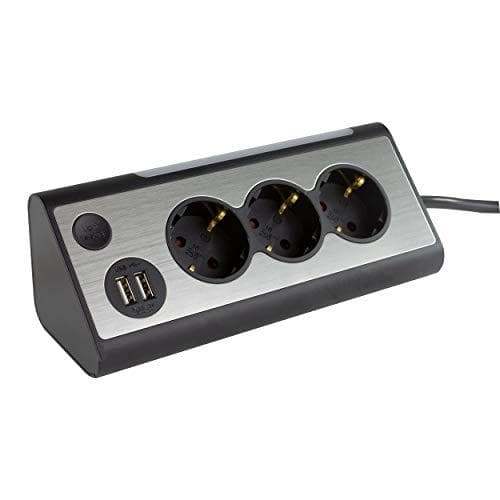 REV LJUSUTTAG 3-faldigt Multipeluttag +2x USB