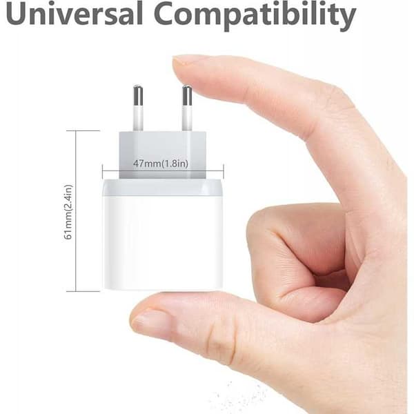Komplett 20W USB-C Höghastgihetsladdare med 2m Lightning Kabel