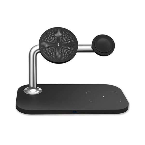 Trådlös 3-i-1 Laddstation med USB-C - Svart