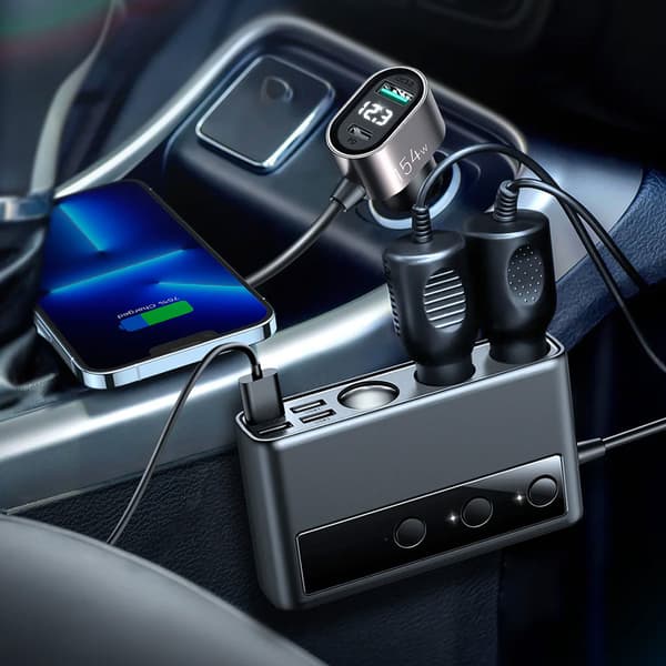 Joyroom 9in1 Laptop-oplader til bilen 154W - 5x USB, 1x USB-C, 3xCigar-stik