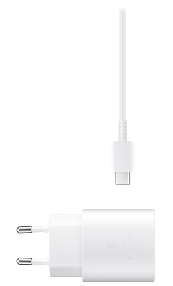 Samsung Wireless Charger Duo Pad 2-in-1, 15W EP-P5400 with Travel charger (25W) + USB cable, White (EP-P5400TWEGEU)