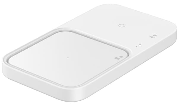 Samsung Wireless Charger Duo Pad 2-in-1, 15W EP-P5400 with Travel charger (25W) + USB cable, White (EP-P5400TWEGEU)