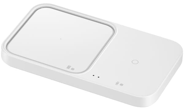 Samsung Wireless Charger Duo Pad 2-in-1, 15W EP-P5400 with Travel charger (25W) + USB cable, White (EP-P5400TWEGEU)