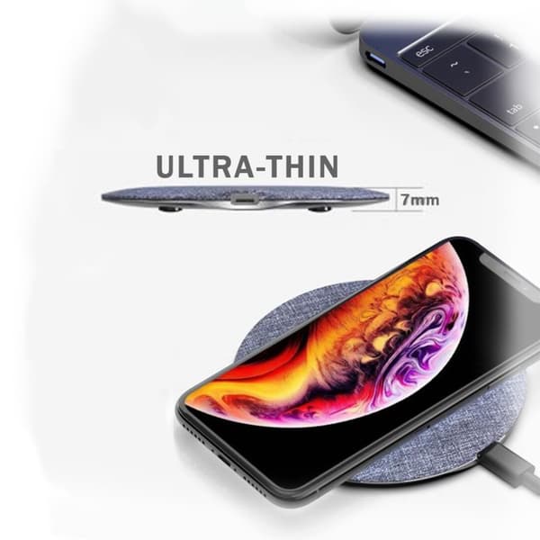 Devia UFO series ultra-thin wireless charger (15W) white Grå