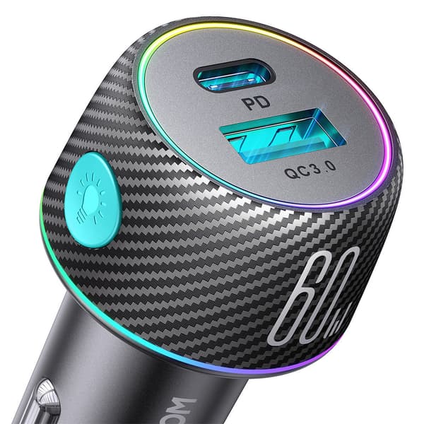 Joyroom Billader USB-C & USB 60W - Sort