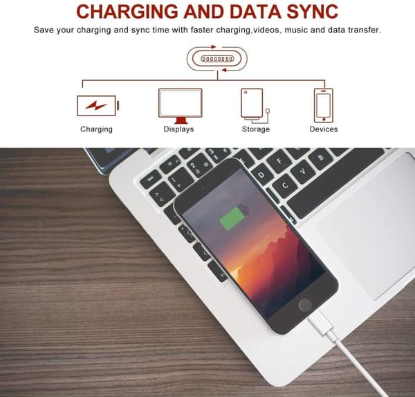 3x Lyn USB-kabel til Apple (3 meter)