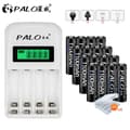 Miniatyrbillede 2 af 2: Genopladelige batterier, LCD-skærm, Smart batterioplader, 16PCS og oplader