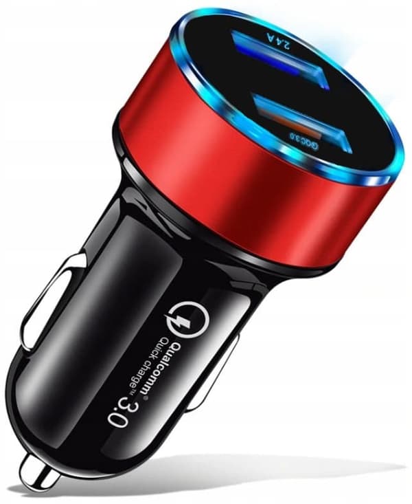 CO2 SNABB BILLADDARE USB QC 3.0 LED BATTERI SPENNINGSMÅLER