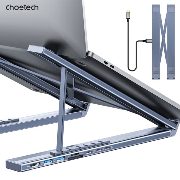 Choetech HUB-M48 7-i-1 HUB stander (Type-C til HDMI), grå