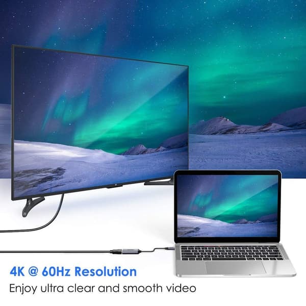 Choetech Hub, USB Type C til HDMI, 4K 60Hz, grå