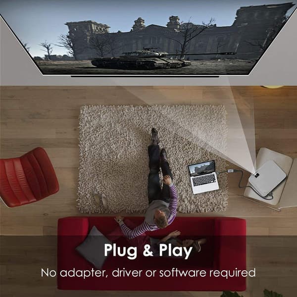 Choetech Hub, USB Type C til HDMI, 4K 60Hz, grå