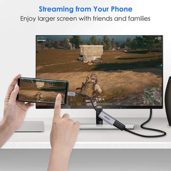 Choetech Hub, USB Type C til HDMI, 4K 60Hz, grå