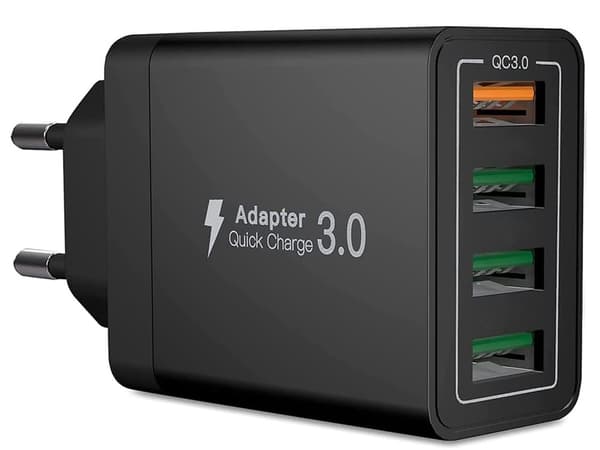 4x Mobilladdare / Laddare - USB Väggladdare - Snabbladdare
