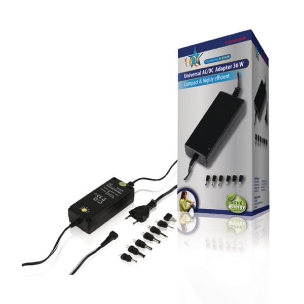 Hq P. sup. eu36w Universal adapter 36 W Svart