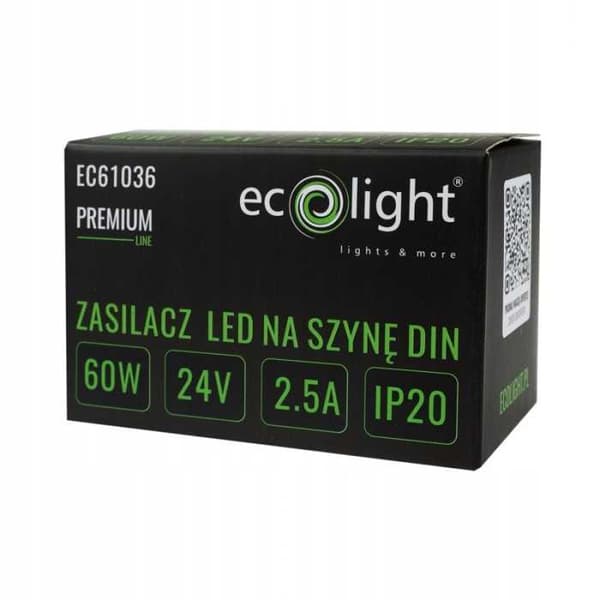 PREMIUM 24V 60W DC DIN-skinne strømforsyning
