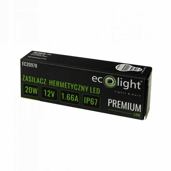 PREMIUM 20W 12V DC hermeettinen virtalähde