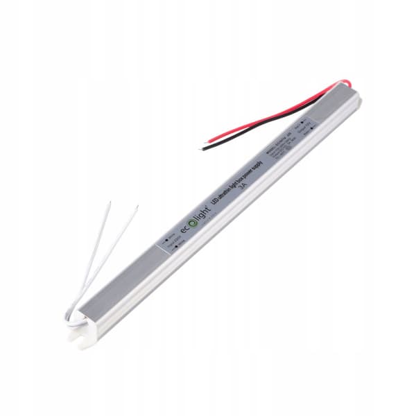 Slank LED-møbelstrømforsyning 12V IP20 36W EcoLight