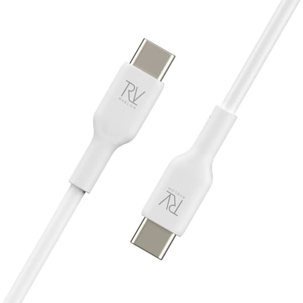Rvelon USB-C Laddkabel 60W Snabbladdning 2m - Vit