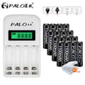 Miniatyrbillede 2 af 2: Genopladelige batterier, LCD-skærm, Smart batterioplader, 16PCS og oplader