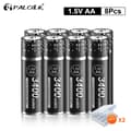 Miniatyrbillede 2 af 2: Genopladeligt AA-batteri, 3400mWh kapacitet, batterikasse inkluderet, 8 stk batteri