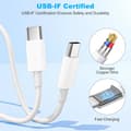Miniatyrbilde 5 av 5: USB-C-kabel 1m – Hurtiglading for iPhone 15/16 og Android