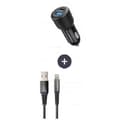 Pikkukuva 1 / 2: Laddare + kabelpaket - THOMSON - 60 W billaddare - USB-A till L 3A-kabel