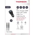 Pikkukuva 2 / 2: Laddare + kabelpaket - THOMSON - 60 W billaddare - C till L 5A kabel - Längd 1,5 m