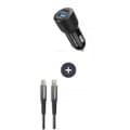 Pikkukuva 1 / 2: Laddare + kabelpaket - THOMSON - 60 W billaddare - C till L 5A kabel - Längd 1,5 m
