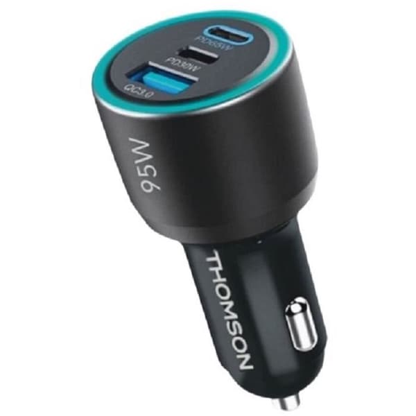 Billaddare - THOMSON - 95 W - Total ny generation av nätteknik - 2 USB-C - PD 65 W + PD 30 W - USB-A - QC 3.0