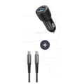 Pikkukuva 1 / 2: Laddare + kabelpaket - THOMSON - 60 W billaddare - 65 W C till C-kabel - 1,5 m