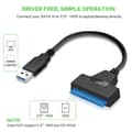 Miniatyrbilde 6 av 8: Høyhastighets SATA til USB 3.0-adapterkabel