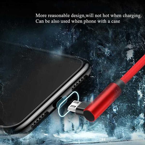 2m Slitstark Flätad Metallic Micro-USB Kabel Quick Charge 3.0