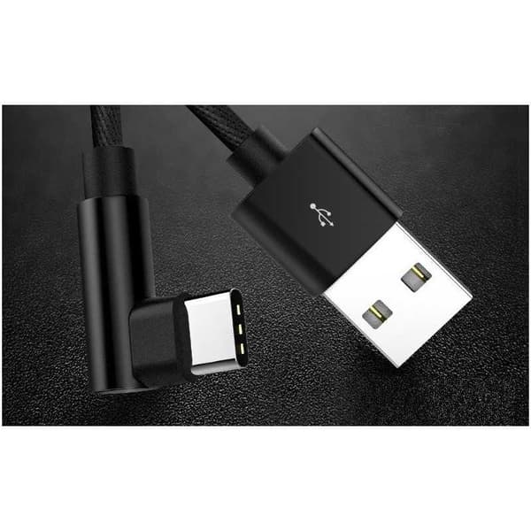 3m Slitstark Flätad Metallic USB-C Kabel Quick Charge 3.0