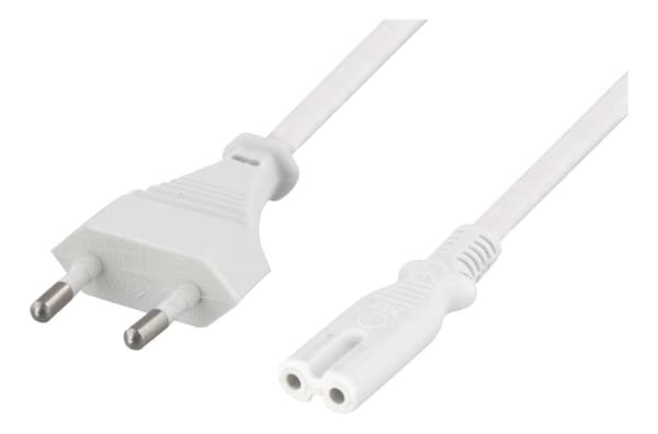 Ungrounded power cable CEE 7/16>IEC 60320 C7 3m max250V/2.5A