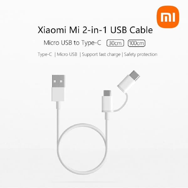 Mi 2-in-1 Cable Micro USB to Type-C (30cm)
