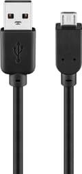 Miniatyrbild 1 av 3: USB 2.0 höghastighetskabel, svart